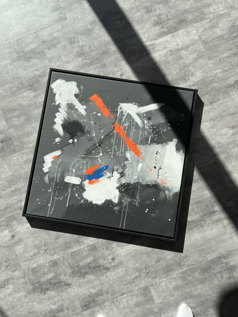Abstraktes Kunstwerk Blackout von Künstlerin Viola-Victoria