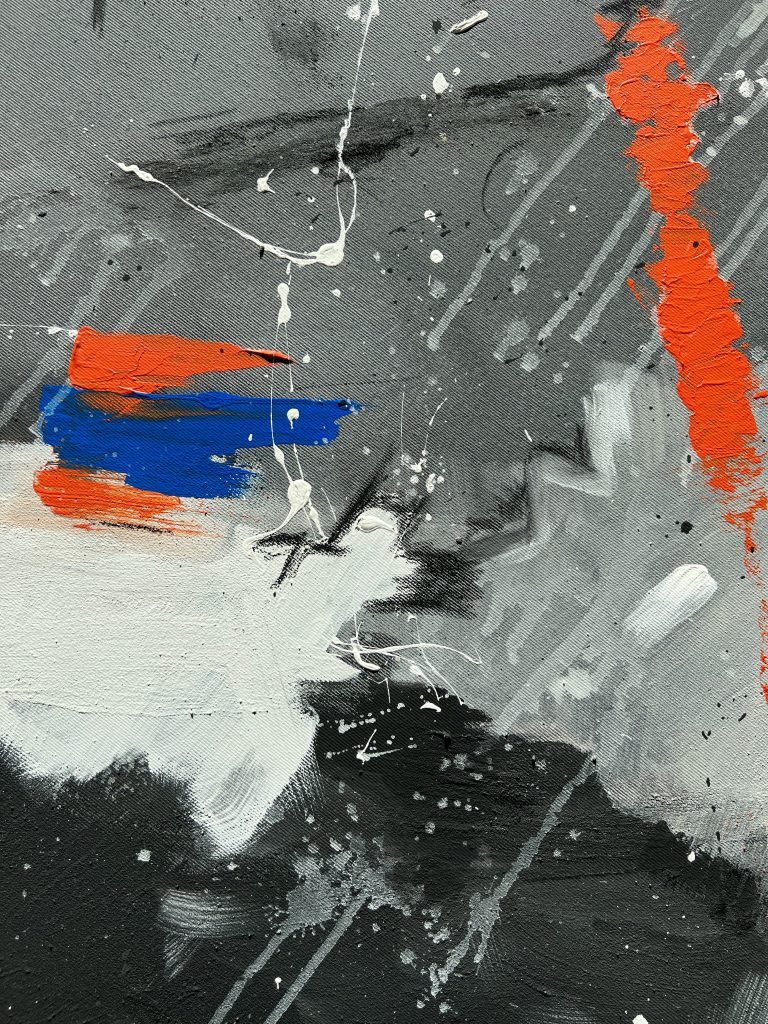 Abstraktes Kunstwerk Blackout von Künstlerin Viola-Victoria