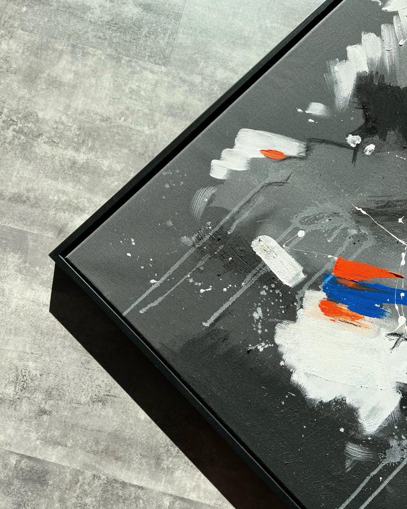 Abstraktes Kunstwerk Blackout von Künstlerin Viola-Victoria