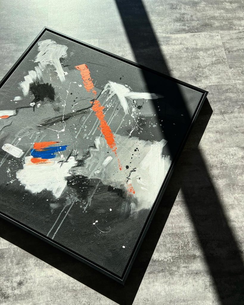 Abstraktes Kunstwerk Blackout von Künstlerin Viola-Victoria