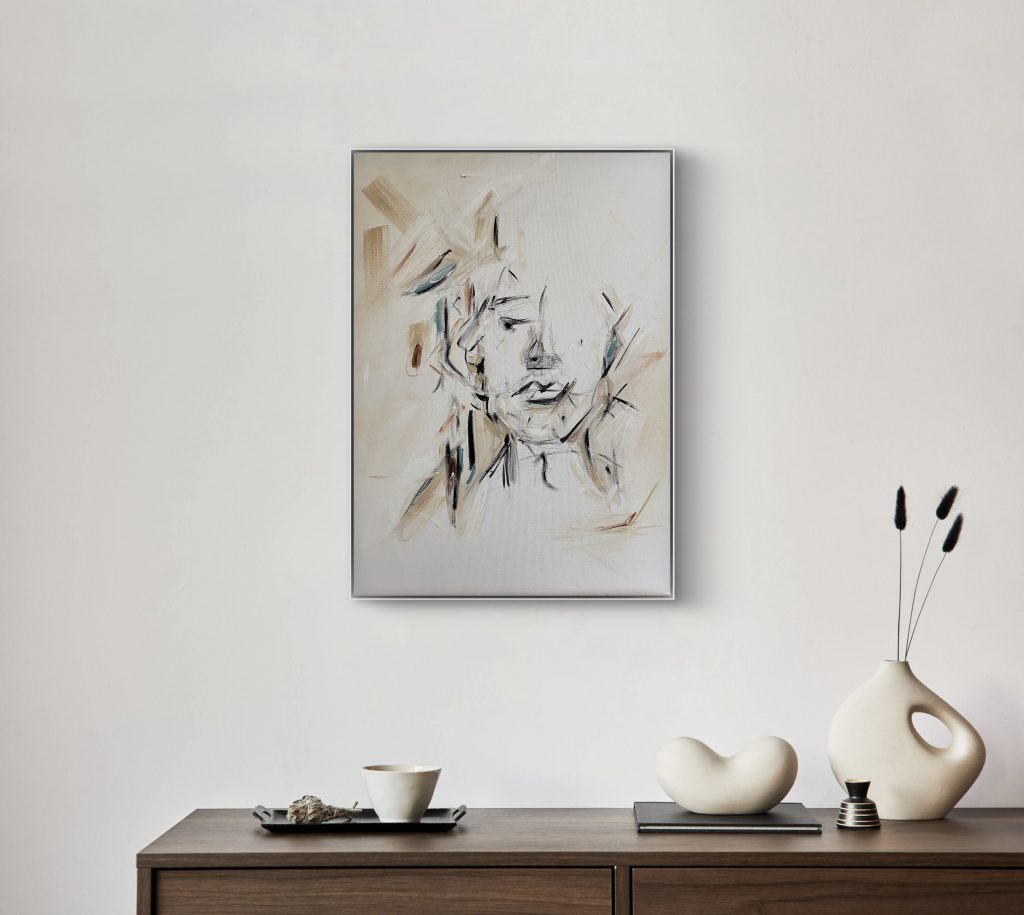 Abstraktes Kunstwerk Faceless von Künstlerin Viola-Victoria