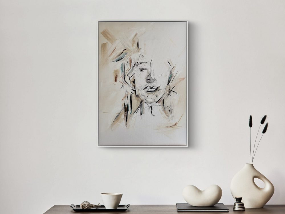 Abstraktes Kunstwerk Faceless von Künstlerin Viola-Victoria